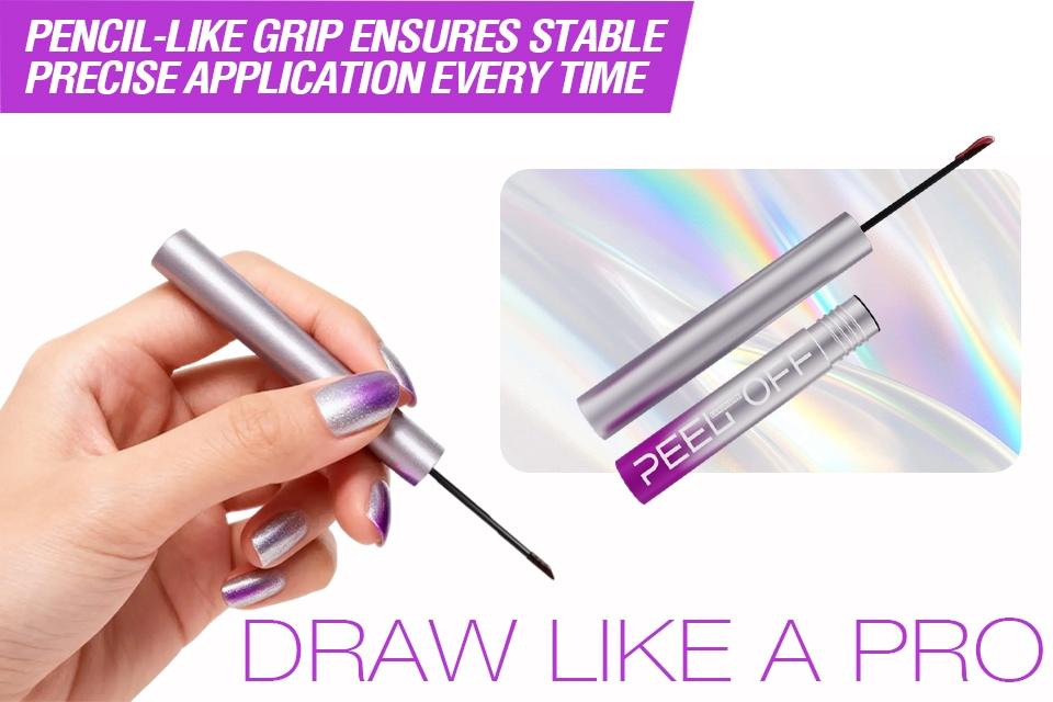 Long Lasting Peel Off Lip Stain Lip Color Pen 6 Colors with Precision Tip All Day Wear Water Resistant Transfer Resistant