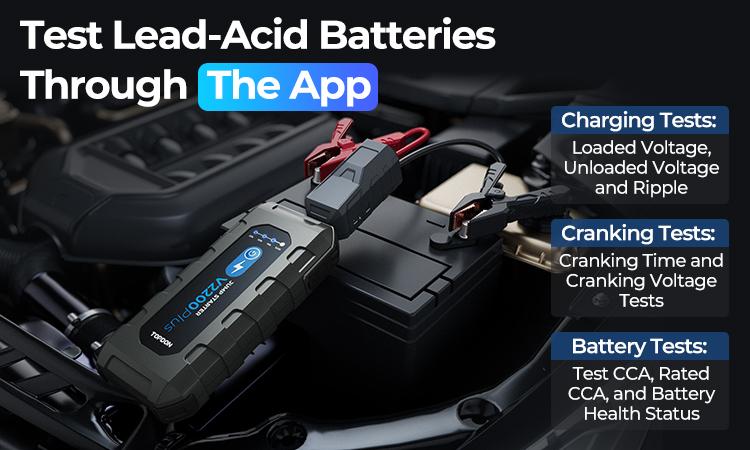 TOPDON V2200PLUS 12V 2200A Battery Booster Jump Starter and Battery Tester Pack