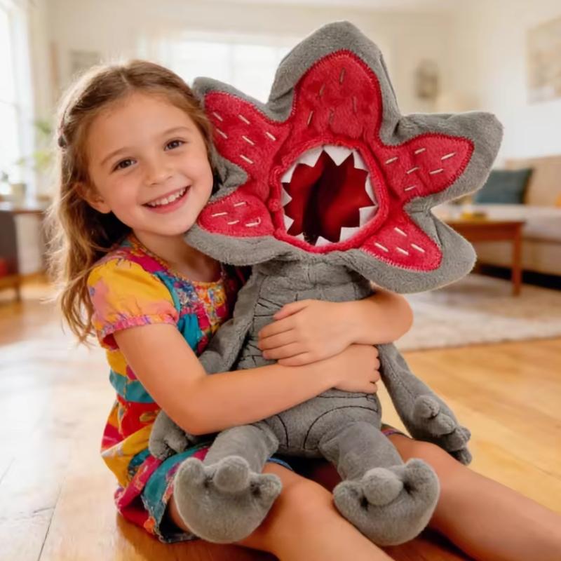 Stranger Things Demogorgon Plush Toy Soft Stuffed Animal Doll, Cute Cartoon Gift for Kids Boys Girls Birthday Present