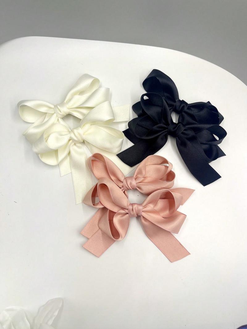 3pcs-Sweet-Chic-Bowknot-Hair-Clips-In-Beige-Pink-And-Black-Cute-Fabric-Hair-Accessories-For-Women-Girls-Perfect-For-Casual-Attire-Or-Vacation-Claw-Clips-Hair-Claws-Hair-Barrettes-School-Stuff