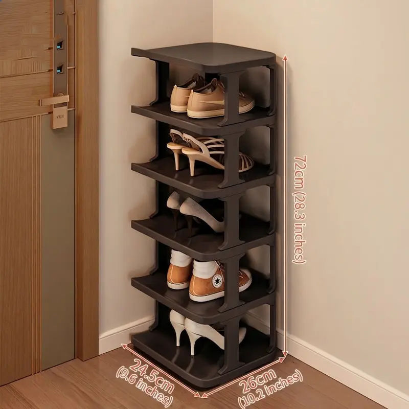 👟 Slim Tall Multifunctional Shoe Rack Shoe Holder for Entryway for Tight Spaces｜9-Tier Stackable Entryway Shoe Storage Organizer for Closet, Corner, Front Door