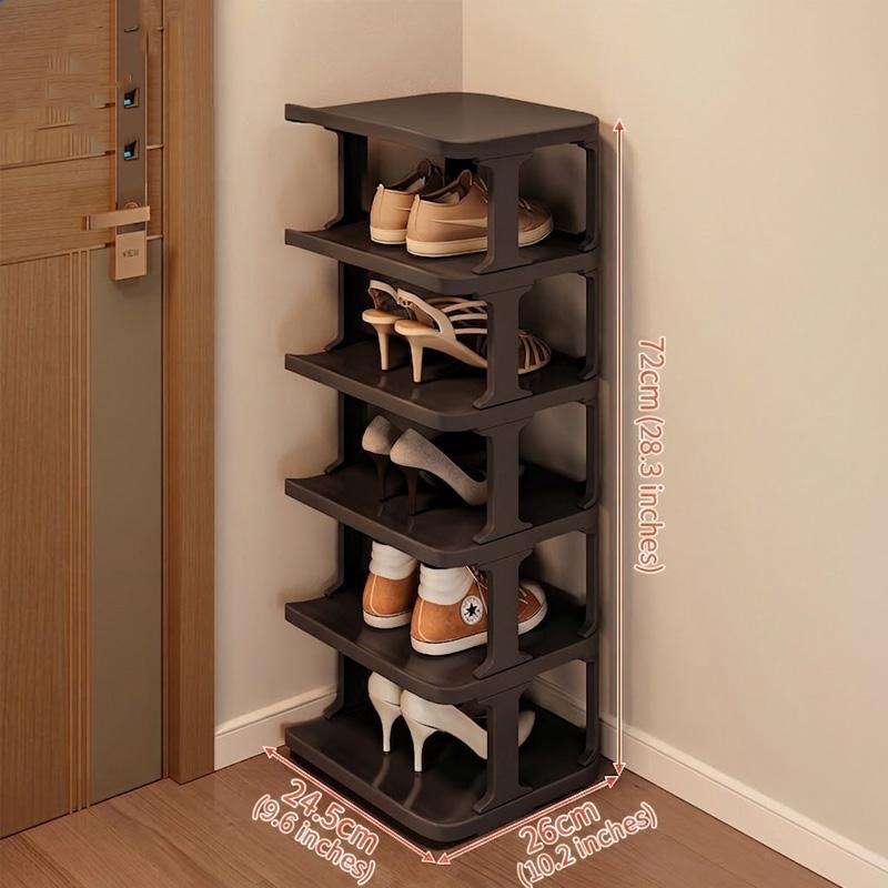 👟 Slim Tall Multifunctional Shoe Rack Shoe Holder for Entryway for Tight Spaces｜9-Tier Stackable Entryway Shoe Storage Organizer for Closet, Corner, Front Door