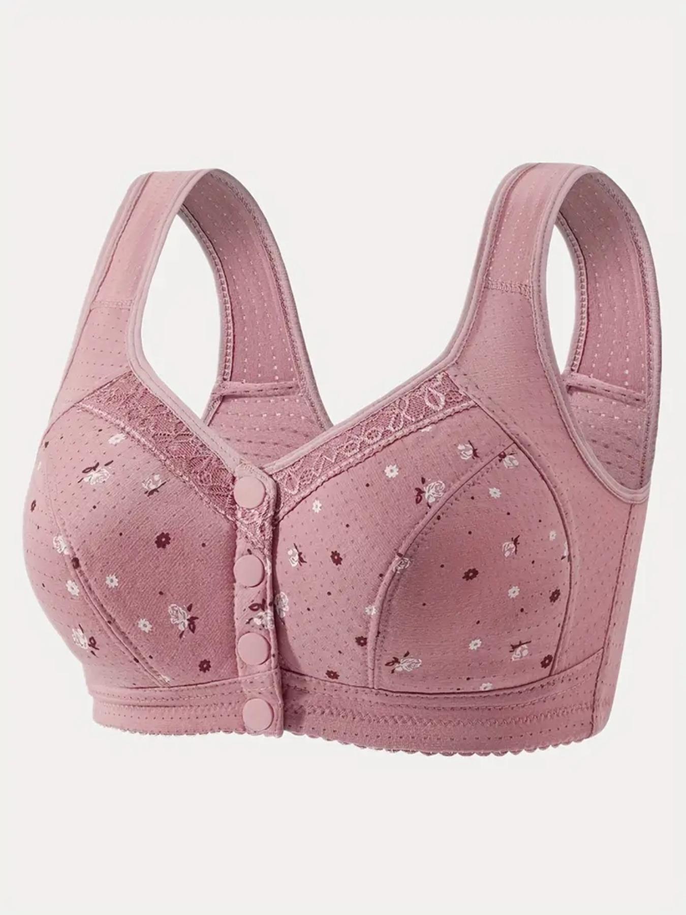 Women's Floral Print Push Up Bra, Soft Comfortable Breathable Bra, Women's Lingerie for All Seasons