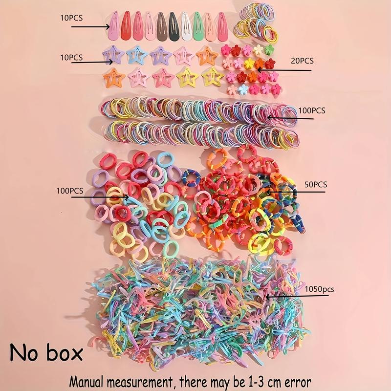 1340pcs(NO BOX) Dopamine Minimalist & Stylish Elastic Colored Hair Band & Clip Set for Girls Includes Water Drop Star Flower Clips And Hair Bands Integrated with Rubber Bands Suitable for All Four Seasons Random Colors Excellent Gift Choice 1340pcs(NO BOX) Dopamine Minimalist & Stylish Elastic Colored Hair Band & Clip Set for Girls Includes Water Drop Star Flower Clips And Hair Bands Integrated with Rubber Bands Suitable for All Four Seasons Random Colors Excellent Gift Choice