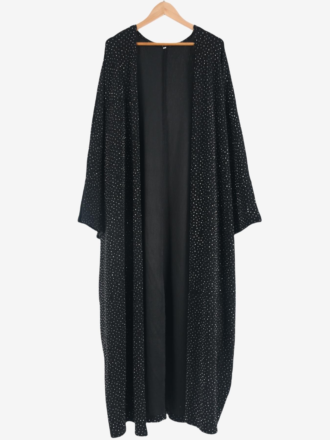 Women's Long Coat Full Rhinestone Luxury Party Loose Fit, Elegant Holiday Outerwear, Stylish Evening Wear, Fashionable Winter Clothing