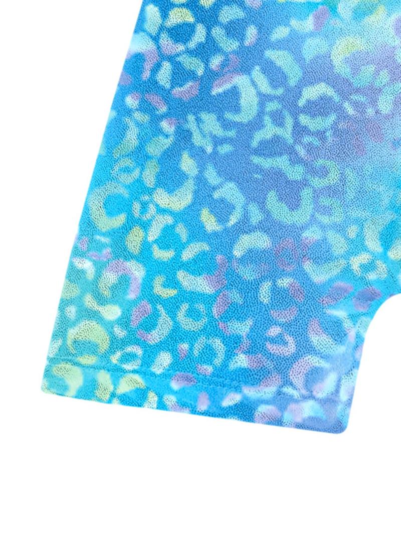 Girls' Sleeveless Print Gymnastics Leotard, Comfortable Soft Breathable Dance Training Bodysuit, All Seasons Performance