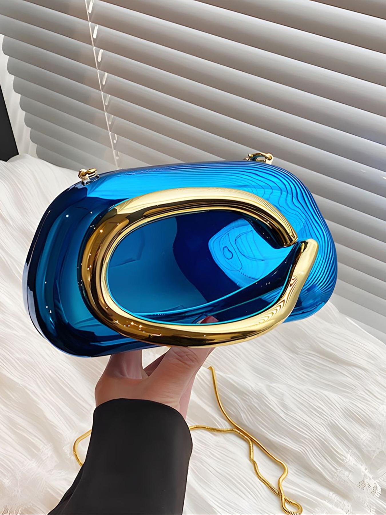 Women's Elegant Chain Strap Evening Bag, ExquisiteTrendy Clutch Bag, Fashionable Bag for Party Decoration，Christmas Gift, Valentine's Day Gift, Ideal Gift, Elegant Purse