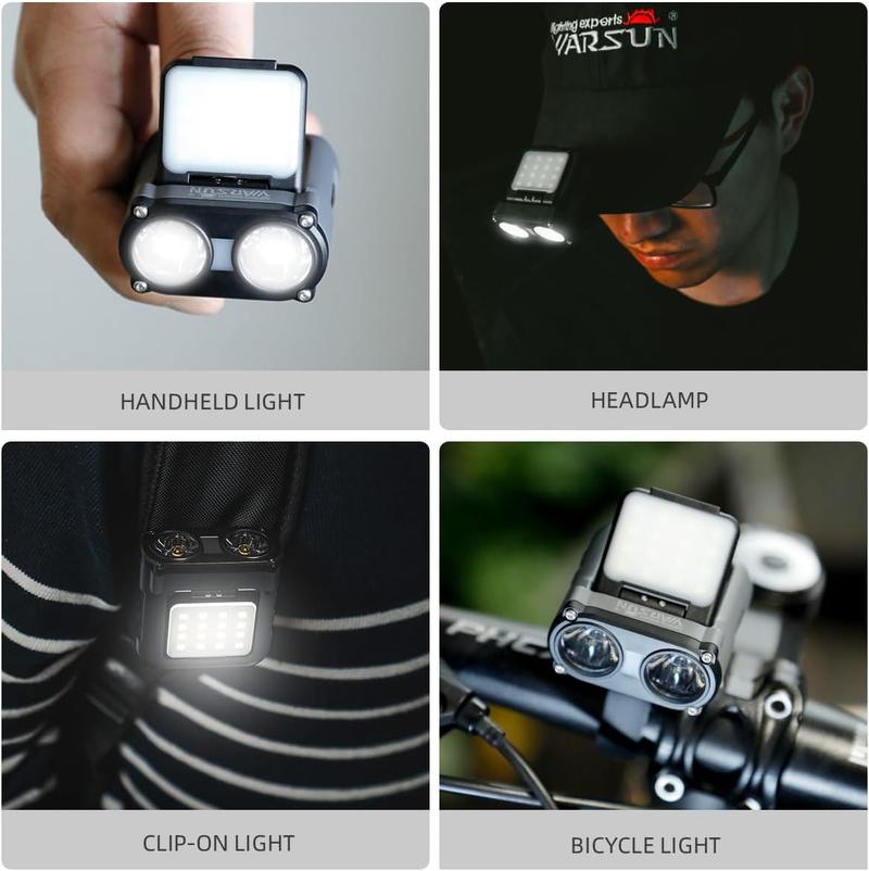 【TikTokShopBlackFriday】WARSUN Headlamp Rechargeable, 90° COB LED Head Lamp with Motion Sensor, 5 Modes & IPX5 Water-Resistant LED Head Light for Night Running, Fishing, Cycling, Camping