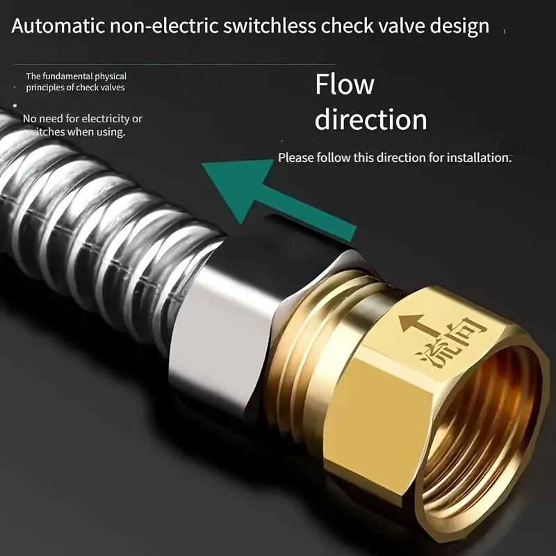 2 pieces of brass stop valve G1/2 internal thread to G1/2 external thread anti-backflow single toilet plug - suitable for kitchen faucets, water towers, water heaters and bathroom pipes RV.