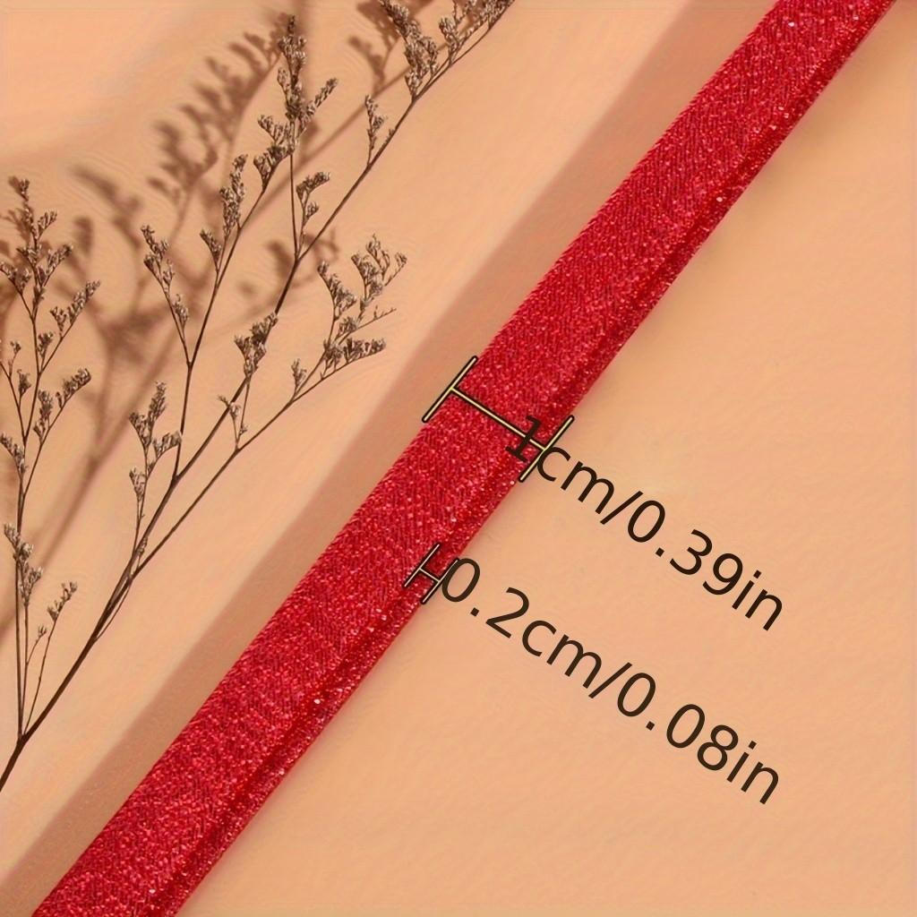 3m Silver Color Glitter Ribbon, Non-Elastic Binding Tape, Heat Resistant, for Clothing, Curtains, Bedding, Bags, Tablecloths