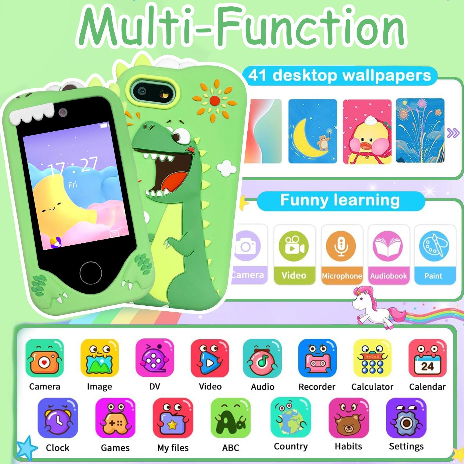Kids Smart Phone Interesting Learning Toy With Dual Camera HD Touch Screen Music Player And Multiple Game Options Excellent Birthday Gift