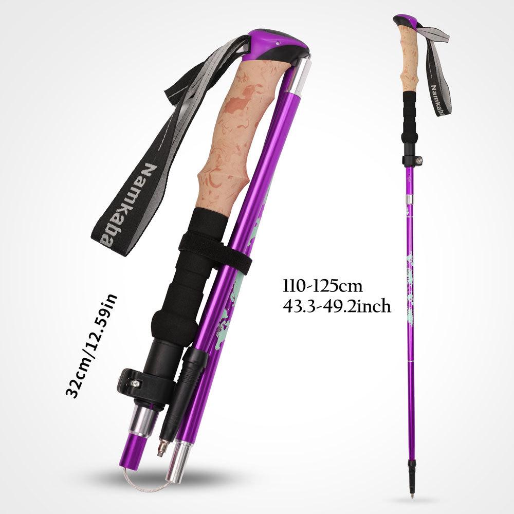Namkabaw Ultra Light 6061 Aluminum Alloy Hiking Cane Foldable Hiking Cane Outdoor Hiking Cane