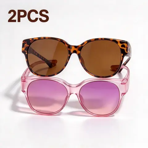 Women's Oversized Square Polycarbonate Frame Sunglasses - Polarized, UV400 Protection, Lightweight Full Rim, Contemporary Aesthetic, Multifunctional Fashion Shades, Unisex Travel & Outdoor Accessories (Square Shade for Daily Style), Contemporary Aesthetic