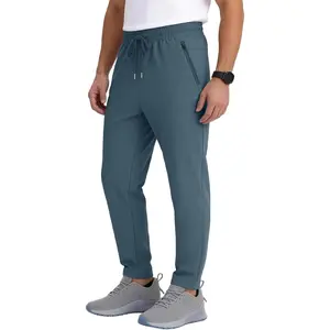 Luxury Premium Men's Wear Men's Sweatpants with Zipper Pockets Tapered Quick Dry Jogger Pants Summer Vacation Travel Trousers Gym Running Pants