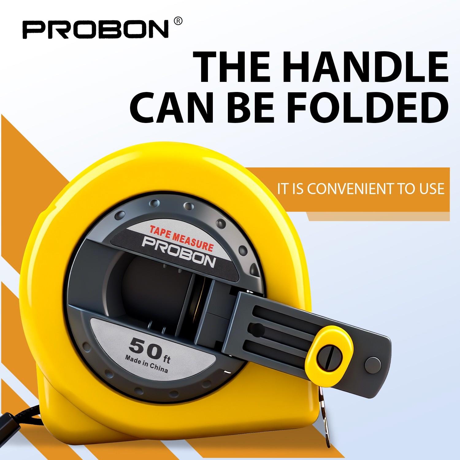 15m/50ft Handheld Steel Tape Measure, Dual Scale, Durable Steel Band, Adjustable Hook, Foldable Handle, Ideal for Construction & DIY, Portable Measuring Tool