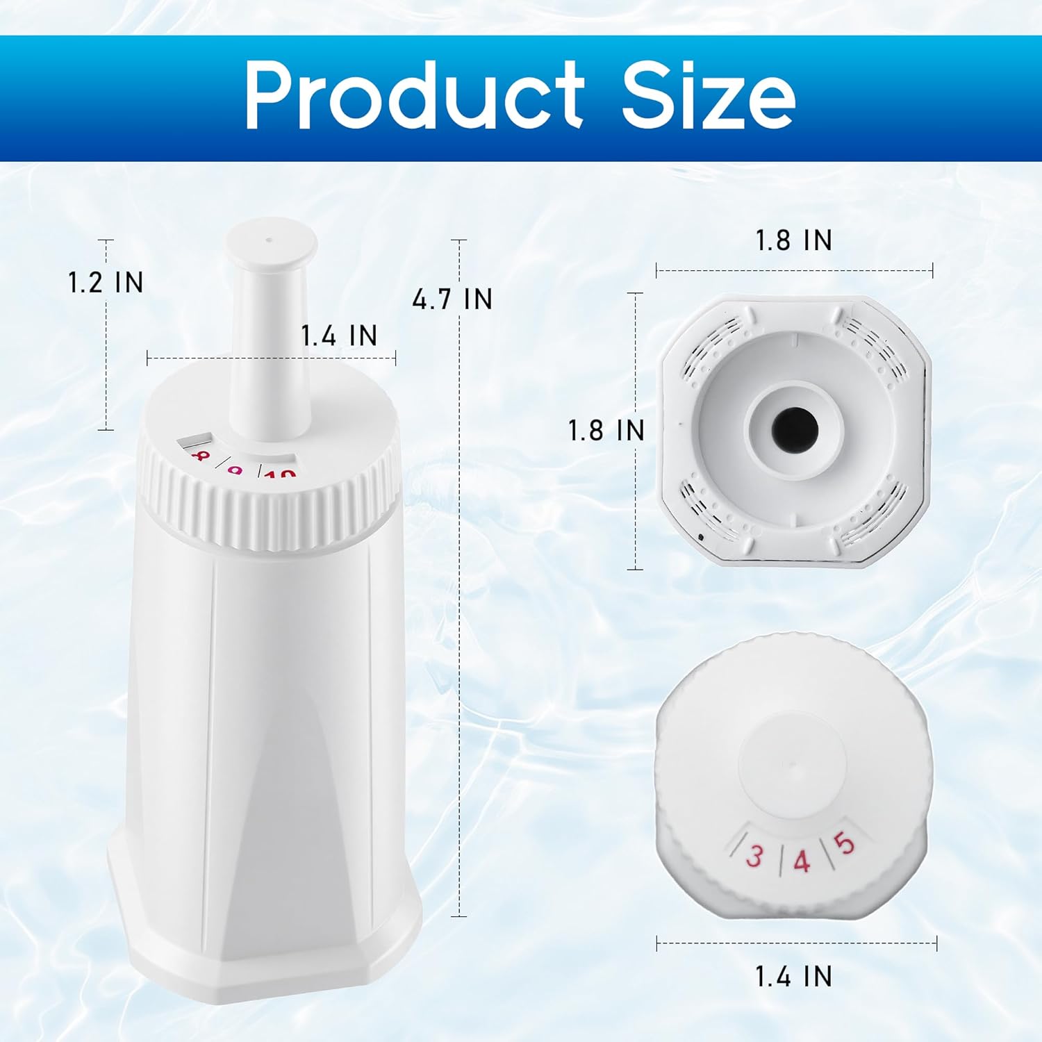 4 Pack Water Filter for Espresso Coffee Machine Replacement, for Bes880 BES878 BES990 BES980 BES920, Compare to Part #BES008WHT0NUC1, Bambino Claro Swiss Sage 4 Pack Water Filter for Espresso Coffee Machine Replacement, for Bes880 BES878 BES990 BES980 BES920, Compare to Part #BES008WHT0NUC1, Bambino Claro Swiss Sage