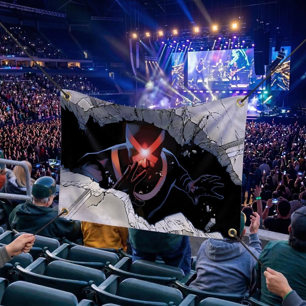 C-Cyclops MOVIE Flags Multi Size Atmosphere Flag, Cheerleading Hand Pulled Banner, Portable Outdoor Event Flag & Wall Decor for Sports, Parties, Home and Room Decoration