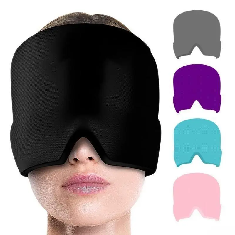 Hot and Cold Therapy Headache Hat, Solid Soft Stretch Fabric Cap for Soothing Migraine & Sinus Pain Relief, Reusable & Lightweight for Daily Use, Gel, Gift