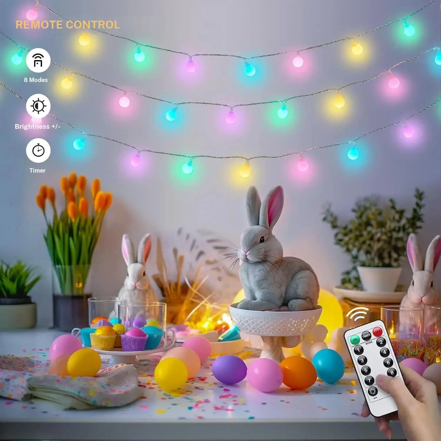 1Pack LED Colored Spherical Light Strings | Frosted Small Sphere Fairy Lights, Battery-Powered (Batteries Not Included), Ideal for Bedroom, Living Room, Cabinet, Curtain, Desk, Wedding, Decoration, Perfect for Christmas, Thanksgiving, Easter