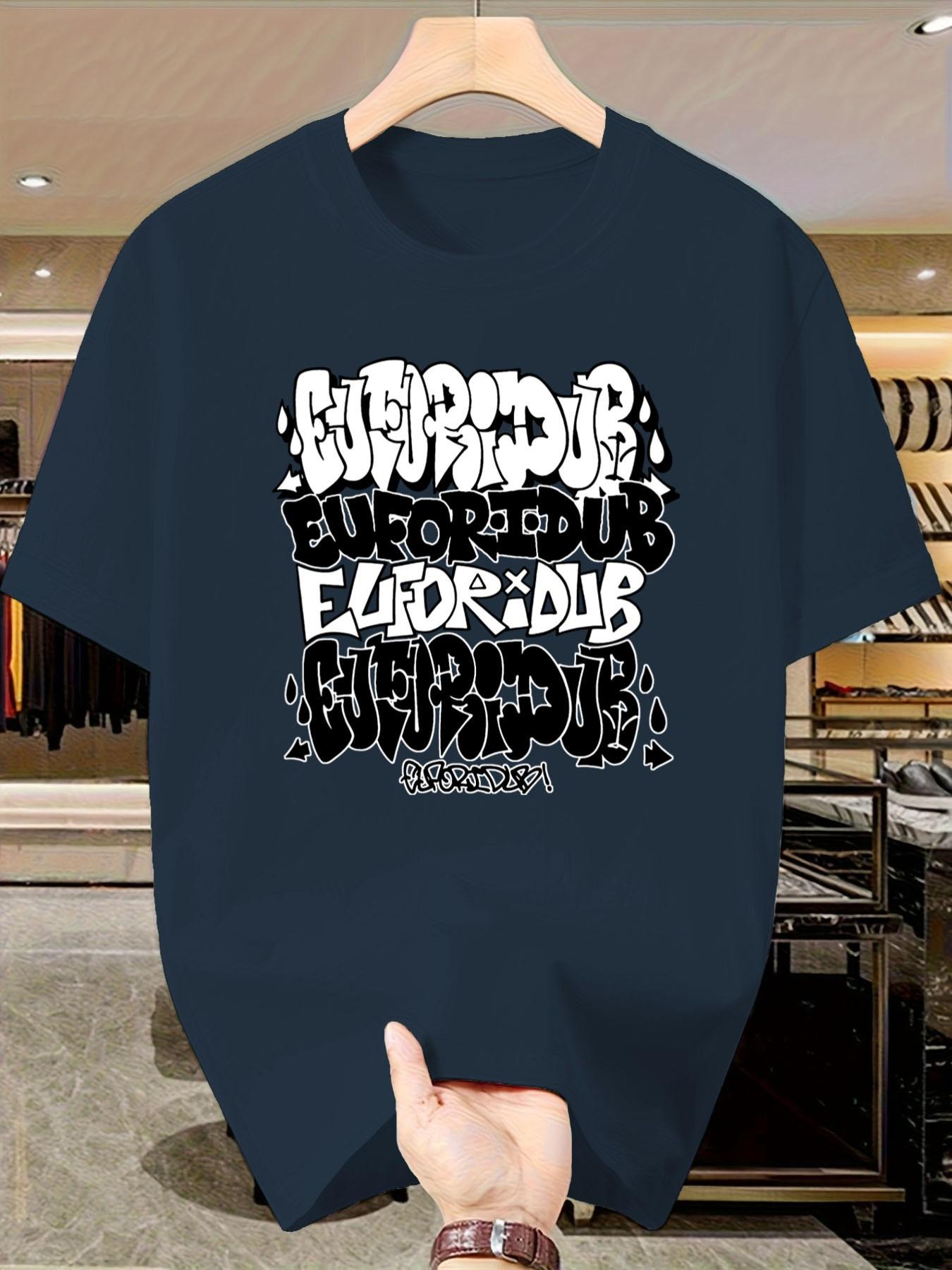 Graffiti T-Shirt Alert! Wild Style Print, Essential Streetwear Top, Short Sleeve Slim-Fit Casual Tee, Perfect for Urban Fashion