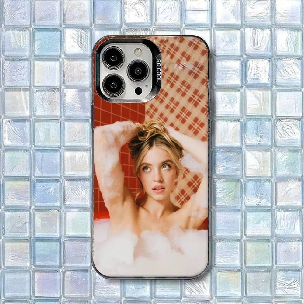 Popular Idol & Actress Sydney — Silver-Accent Phone Case — Compatible with iPhone 17, 16, 15, 14, 13, 12 Series — Drop-Resistant Matte Protective Case