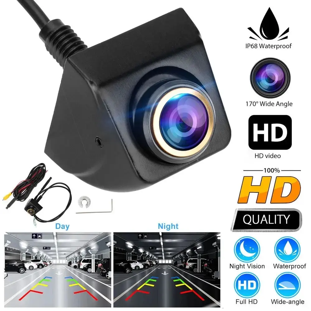 Bileeko 170 Degree Wide Angle Ahd 1080P Car Rear View Camera, Waterproof Dustproof, High Definition Night Vision, Cblw002 Model