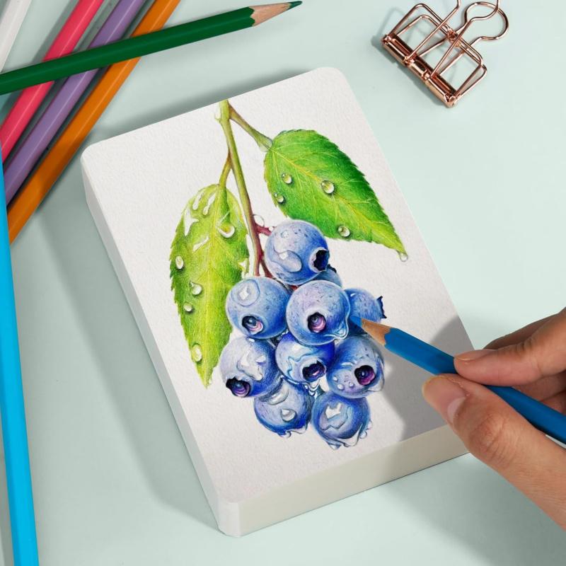 Professional Square/Round/Rectangle Watercolor Paper,300g Water Color Paper Postcard for Adults, Artists, Painting & Craft Paper, Watercolor Paper, Drawing Supplies, DIY Painting Supplies