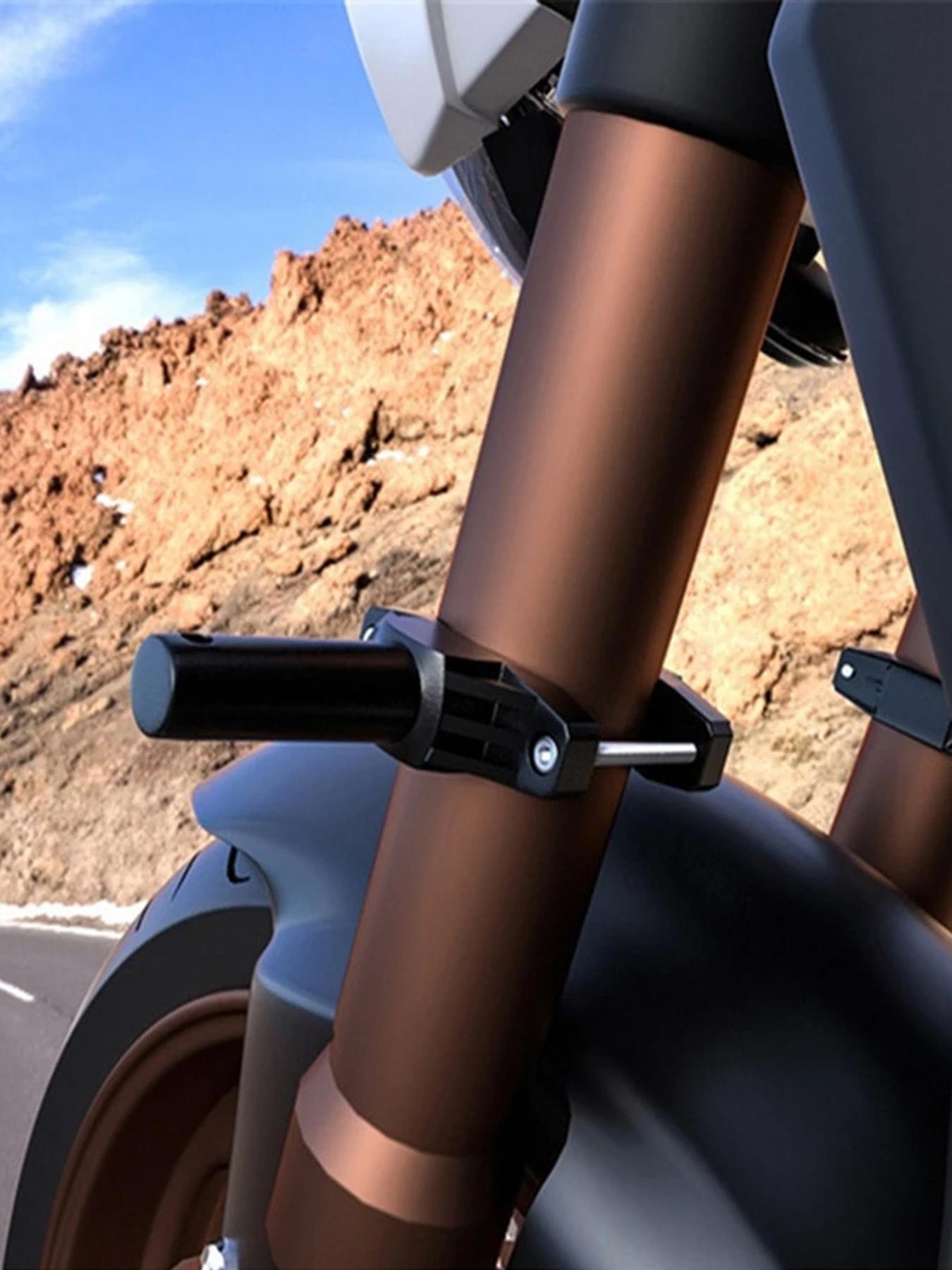 Universal Motorcycle Mount Light Shockproof Headlight Upgrade Kit, Motorcycle Parts, Easy Installation Multi-Model Fit Sturdy Durable Enhances Illumination Improves Ride Stability DIY Accessory for Enthusiasts All-in-One Bracket