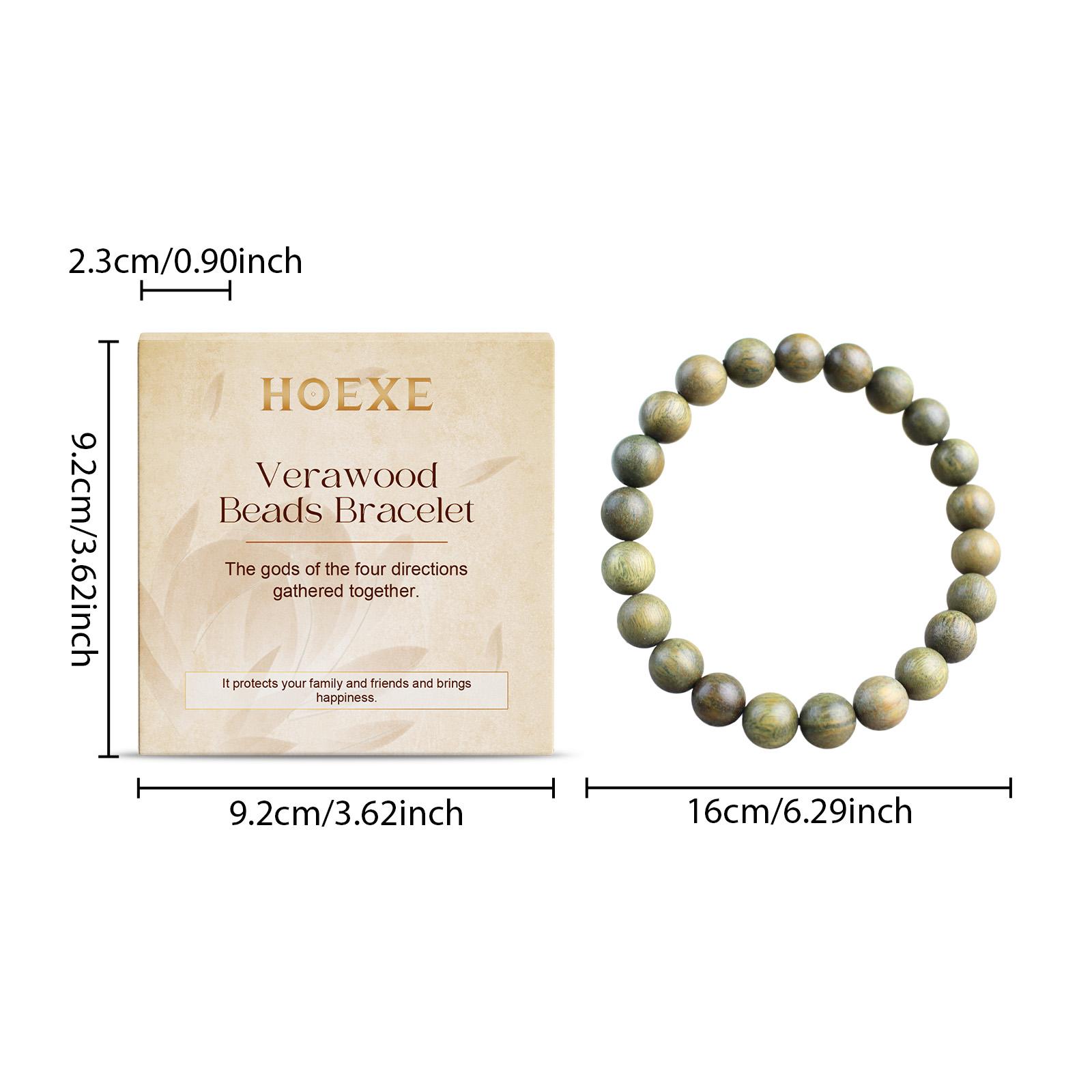 Hoexe Green Sandalwood Bracelet Trendy Fashion Elegant Portable Durable Nice Special-Interest Design Bracelet