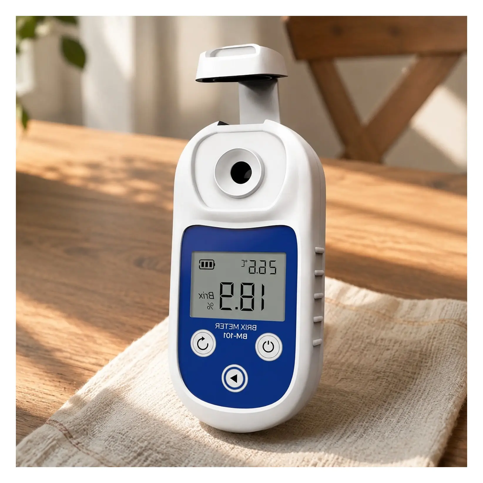Digital Refractometer 0-55% Brix Meter ±0.2% Accuracy with ATC, IP65 for Juice, Wine Making & CoffeeGift