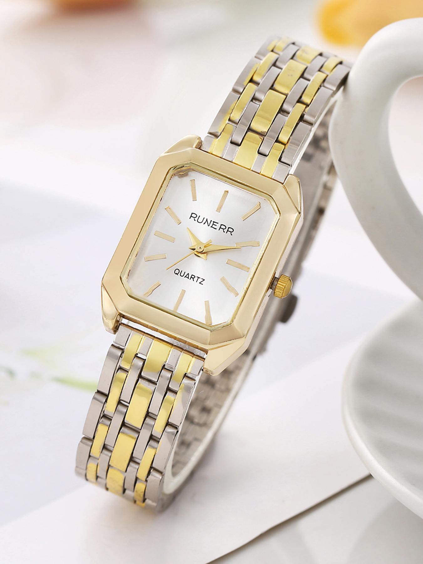 Minimalist Versatile Square Exquisite Fashion Quartz Watch — Fashion Light Luxury Student Watch Set
