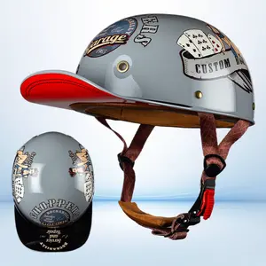 Stylish Baseball Cap Helmet Unisex Summer Protective Headgear for Electric Motorcycle Riding