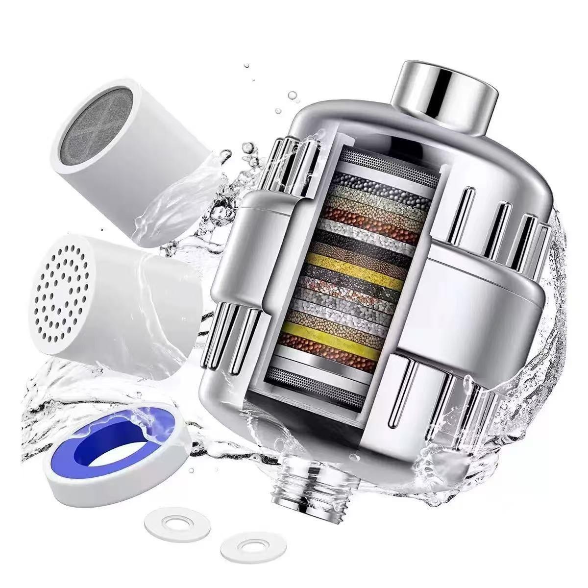 Home Bathroom Shower Head Filter Water Purifier, Improves Water Quality for Bathing, Home Filter Core, Pre-Installation Shower Filter, Showerhead Filter