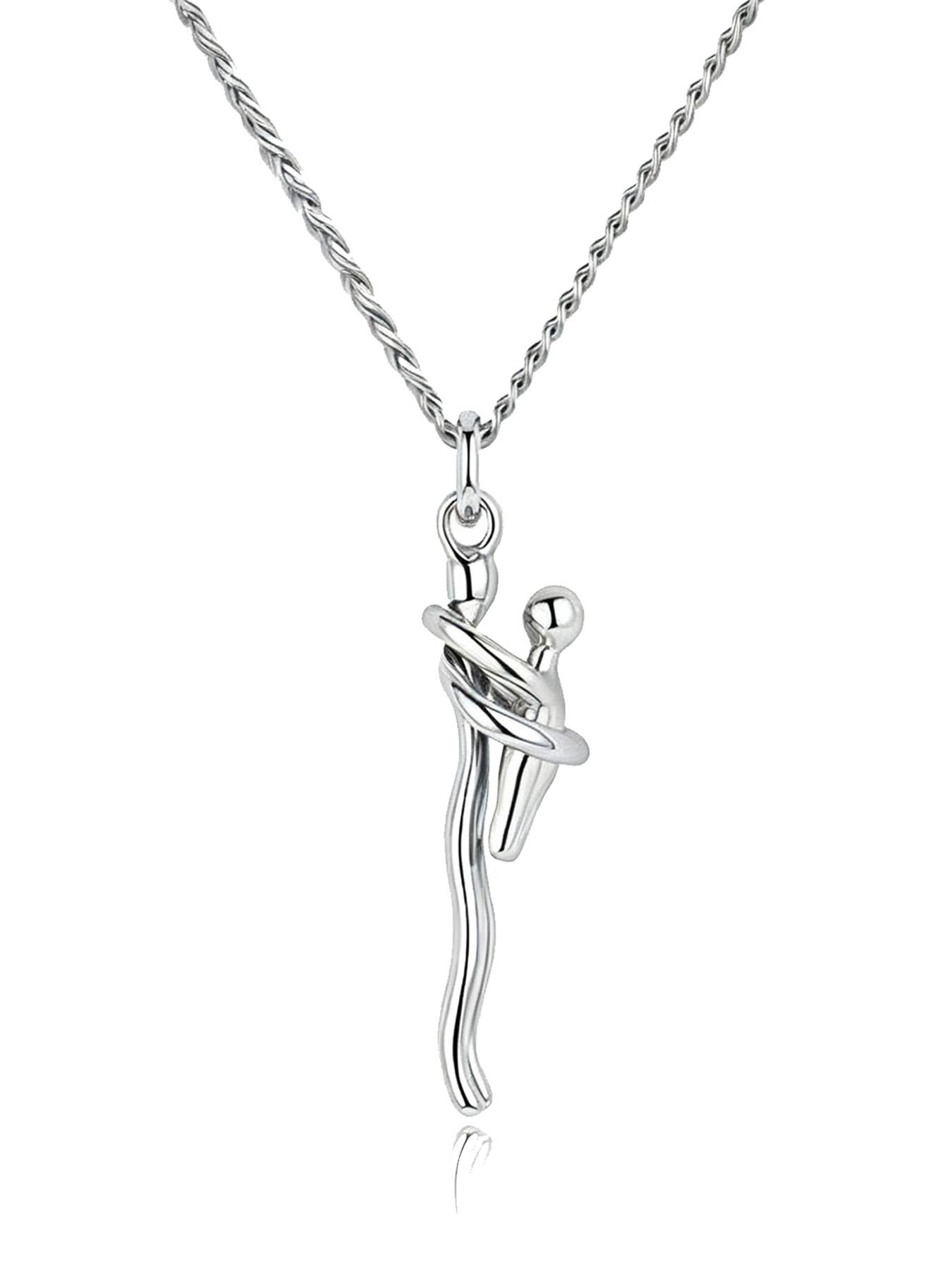 The gift from the son to his mother, a parent-child embrace pendant necklace, an embrace pendant necklace, mother's jewelry necklace, Mother's Day gift