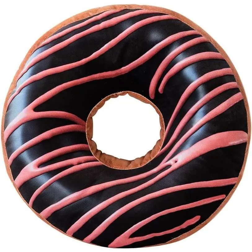 Round Throw Pillow 14 Inch   Donut,  Digital Print Decorative Comfortable Soft Plush Funny  Shaped Pillow Light Weight Seat Pad Cushion for Couch, Chair, Floor, Sofa