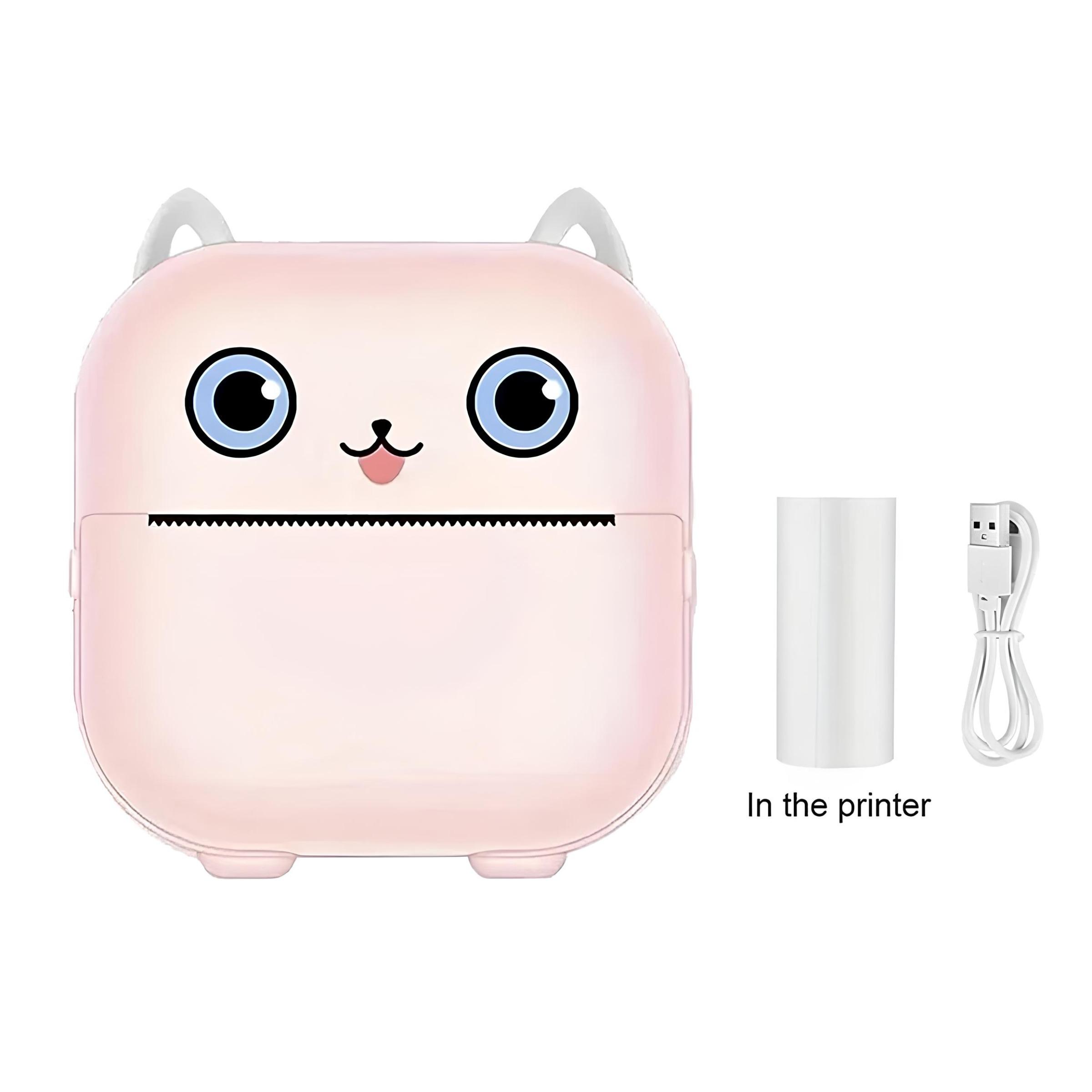Portable Mini Printer, Portable Photo Printer with Print Paper, Bluetooth-compatible Label Printer for iOS & Android, Photo Sticker Printer, Office Accessories