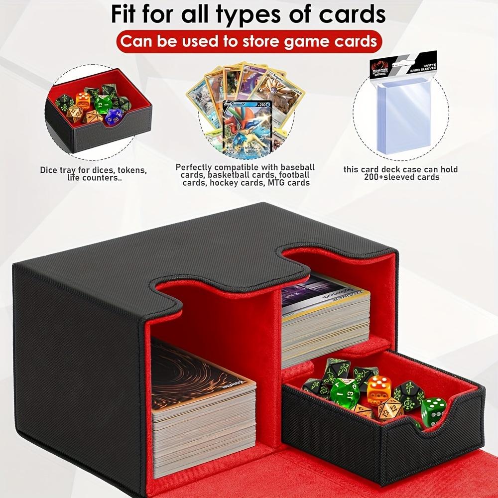 Game Card Storage Box, Tabletop Command Deck Carry Case, Trading Card Holder, Portable Game Card Organizer, Essential Gaming Accessory, Card Hobby Box