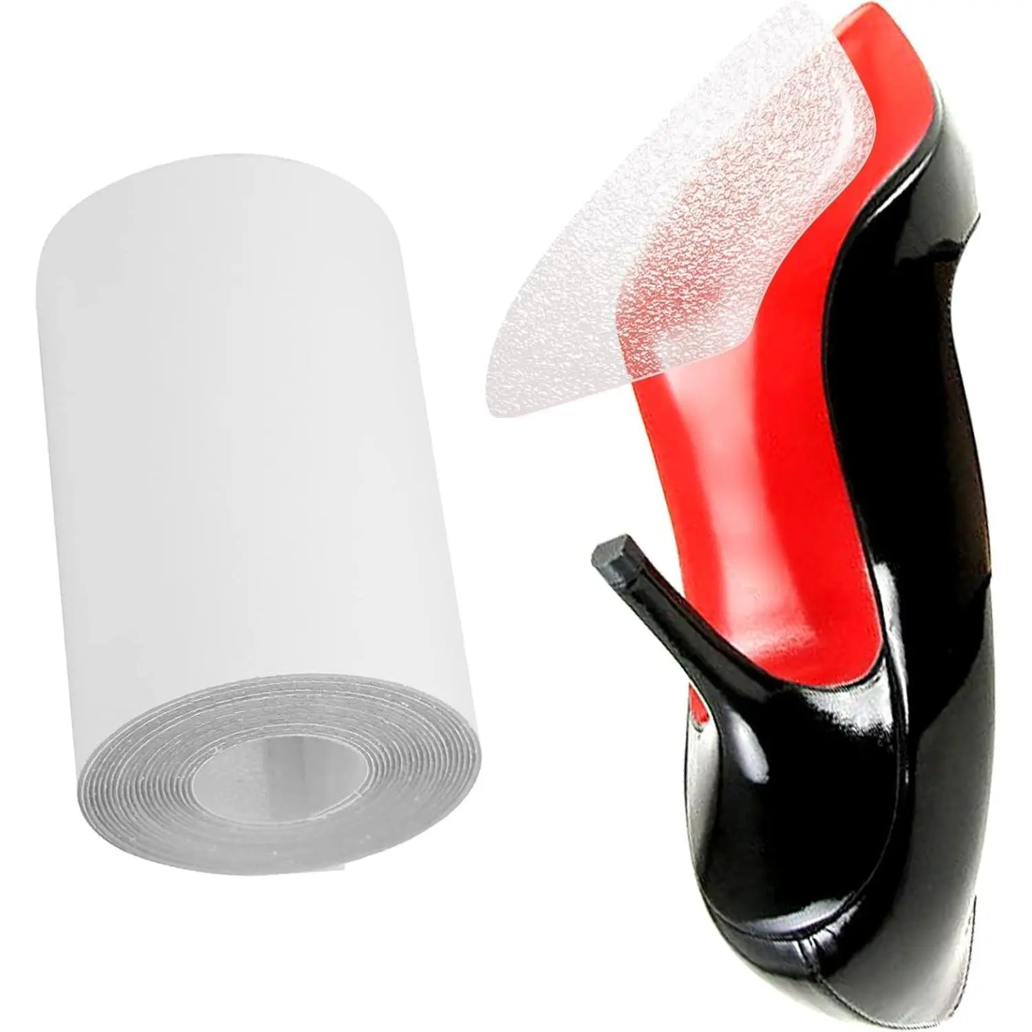 Red Bottom Sole Protector with Clear Anti Slip Shoe Sole Protector for High Heels and Dress Shoes, Durable Protection that Helps Prevent Damage and Extend Shoe Life, 16 Sheets for 8 Pairs