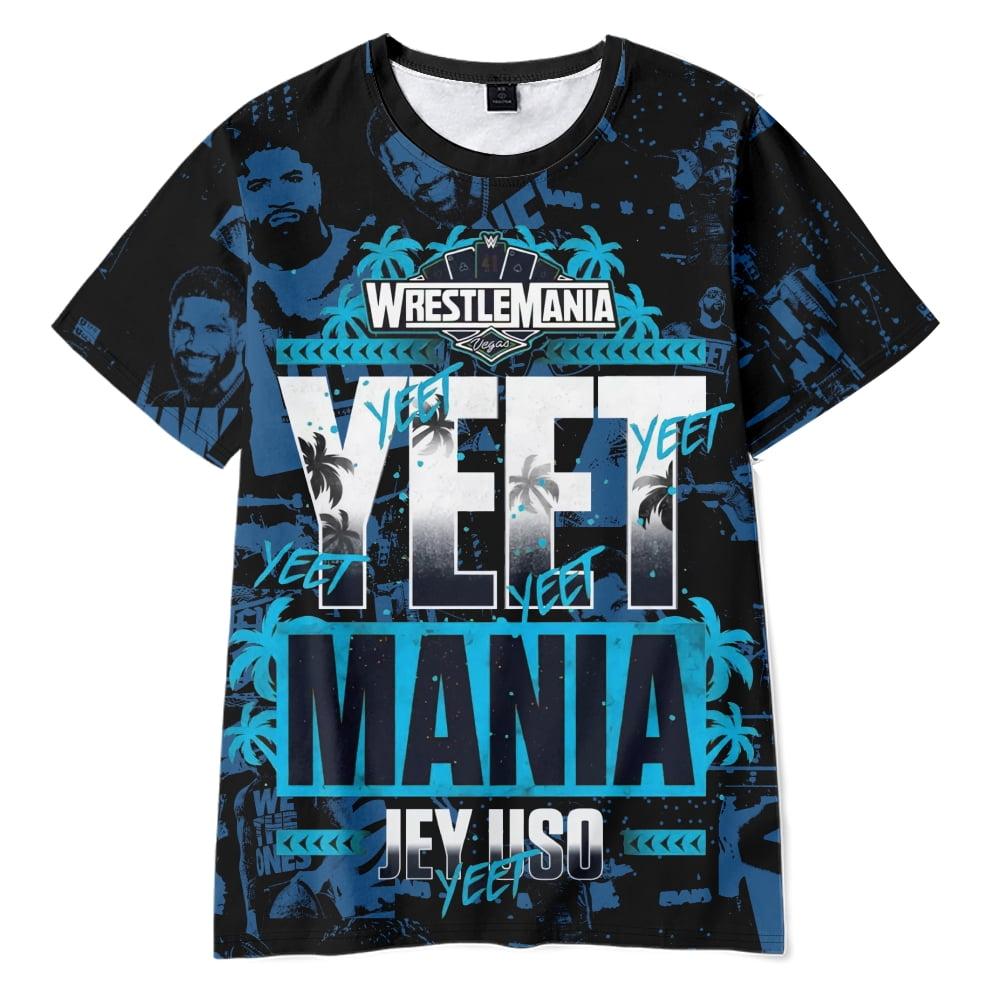 Wrestler Men's T shirt Jey Uso Yeet 3d Print T-shirt Men Women Fashion Short Sleeve Tops Tees Sports Tshirt Y2k Clothing
