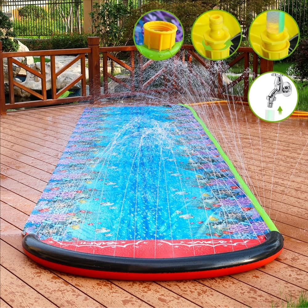 Inflatable Water Slide, New Playful Surfboard, Outdoor Single and Double Person, PVC Spray Water Slide, 1 Piece