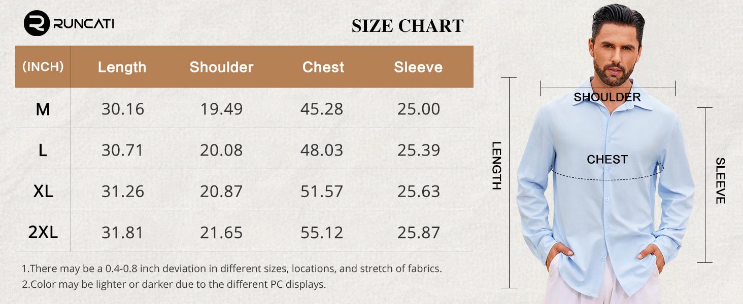 Runcati Men’s Button Down Shirt Cotton Linen Casual Long Sleeve Shirts Collared Hippie Beach Tops