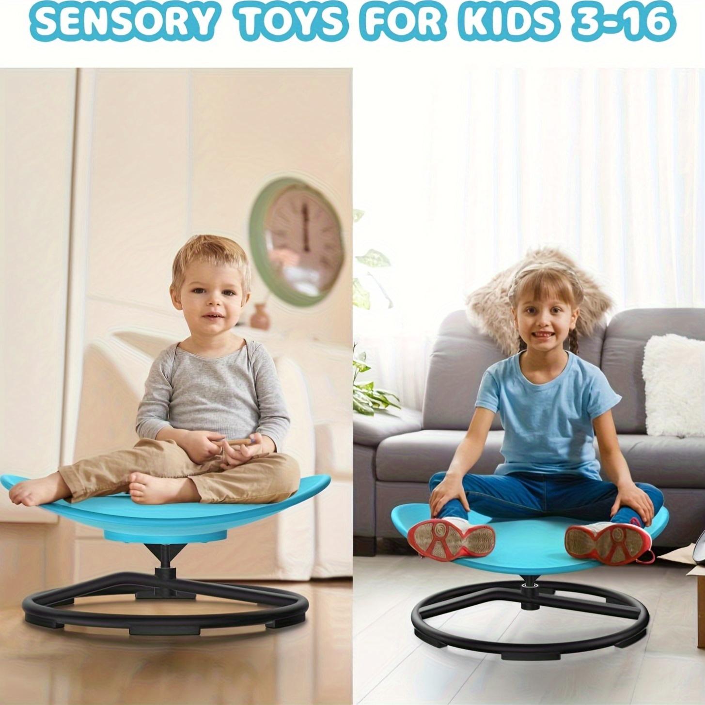 Swivel chair, sensory chair with 360-degree rotation, ergonomic design, trains body coordination, no assembly required, non-slip design, sensory swivel chair, Easter gift.