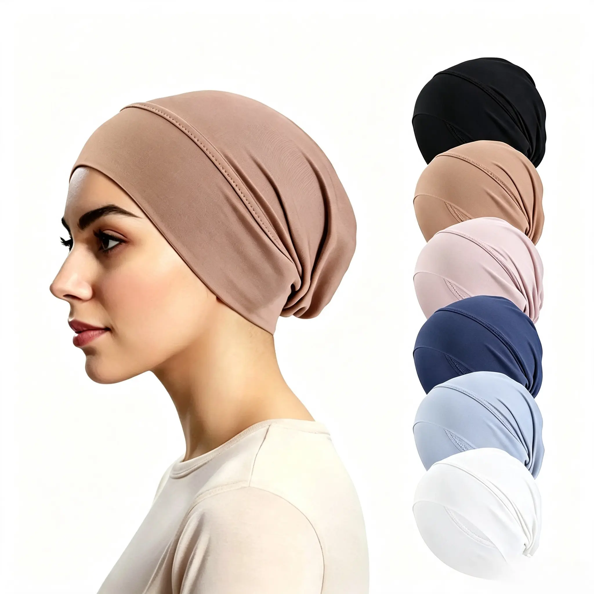 Muslim Thin Soft Fabric Headscarf - 1 Size, Comfortable Material, Versatile Style, Modest Hijab Turban, Undercap, Perfect Daily Wear Accessory for Any Occasion, One Size