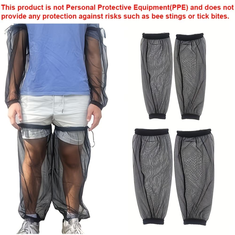 Mesh Arm Sleeves & Leggings Set, Summer Breathable Mosquito Net for Arms and Legs – Anti Bug Protection for Outdoor Camping, Sports, Fishing, Unisex
