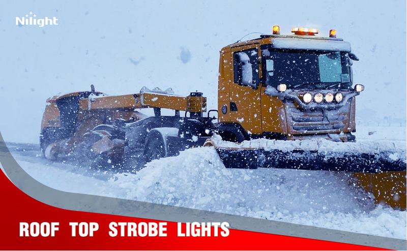 Nilight 12 Inch Roof Top Strobe Lights 48LED LED Flashing Light Bar Magnetic Mount for Cars, Trucks, Tractors, Snow Plows, and Construction Vehicles