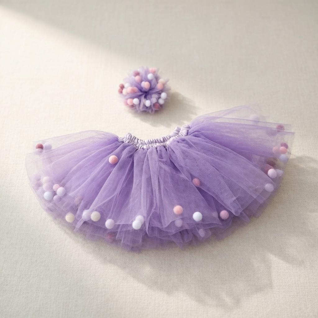 Newborn Photography Princess Dress Set, Cute Multicolor Puffy Skirt, Baby Photo Shoot Costume, Doll Dress, Studio Shooting Clothing
