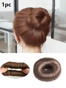 Wig Bun Hair Tie Hair Accessories, Ponytail Accessory, Fluffy Donut Bun Braided Hair Styling Tools, Women Hair Maker Donut Magic Foam Sponge Big Ring, Headdress Hairstyle, Hair Donut Hair Bun Maker, Ballet Buns Maker