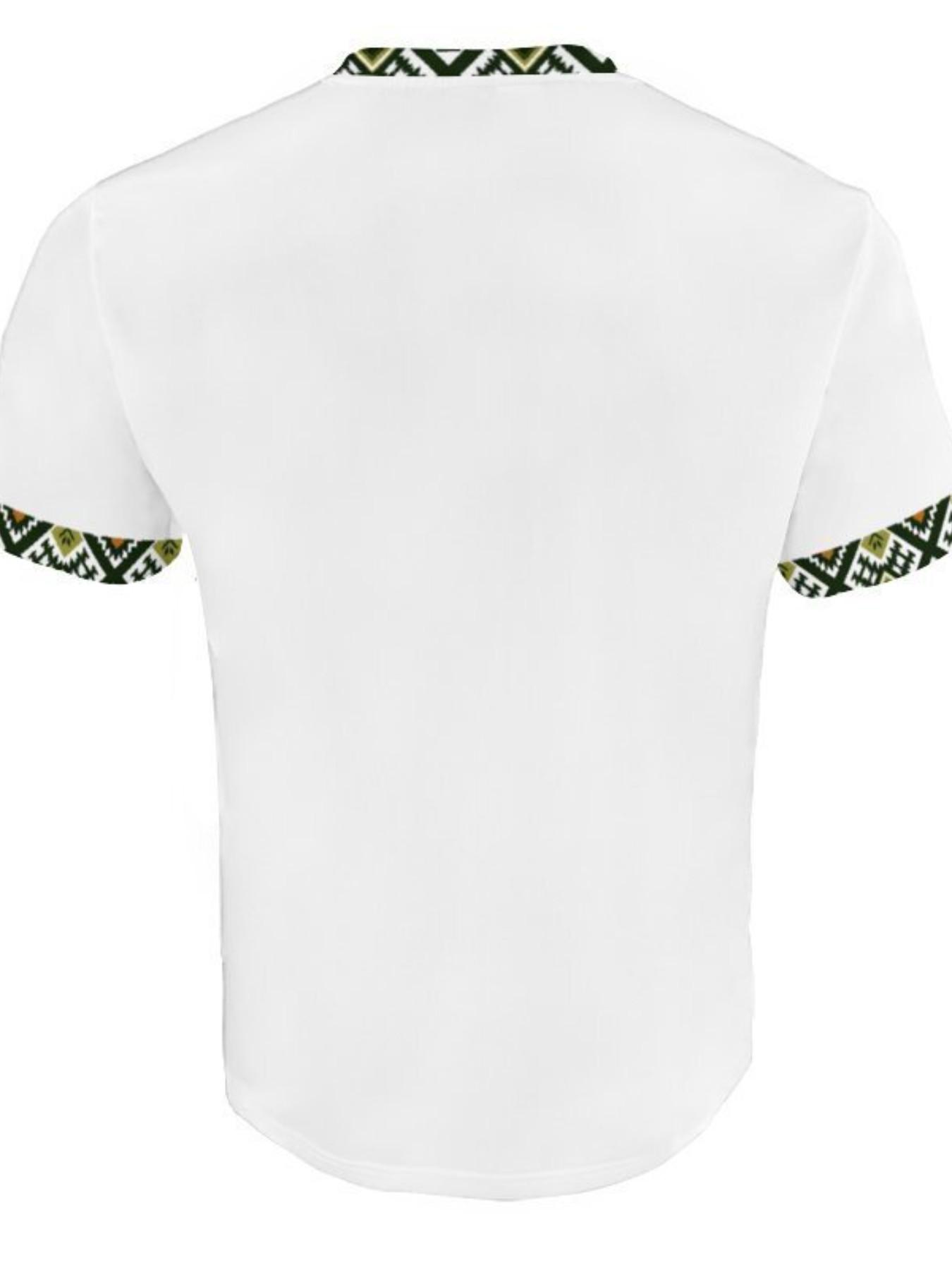 Men's Geometric Print Casual T-Shirt, Ethnic Clothing Print, Breathable Sweat-Wicking Fabric, All-Season Comfort Fit Shirt