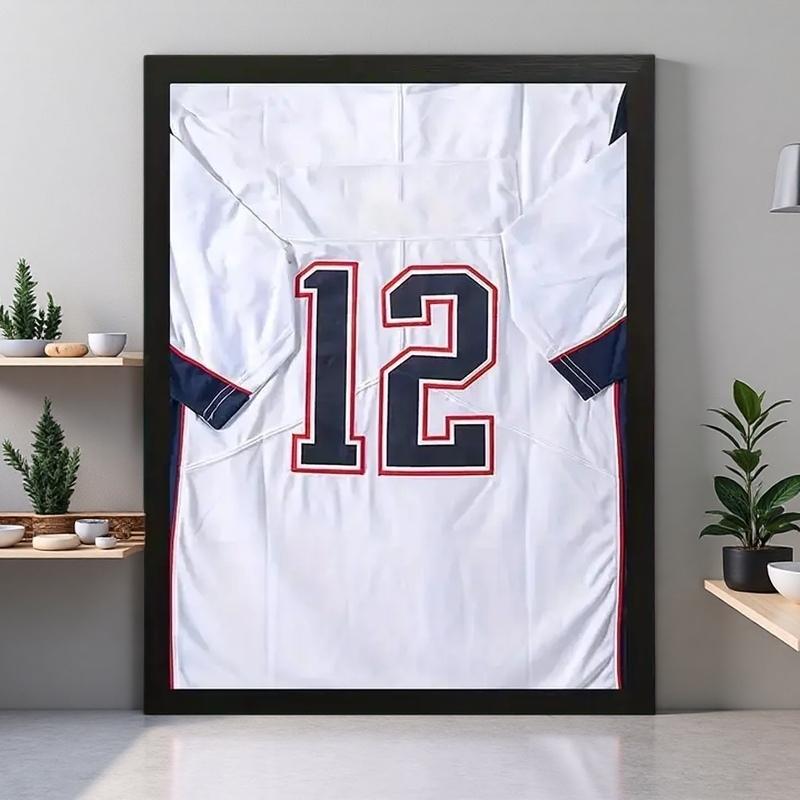 Modern Black Jersey Display Frame for Football Basketball Fans