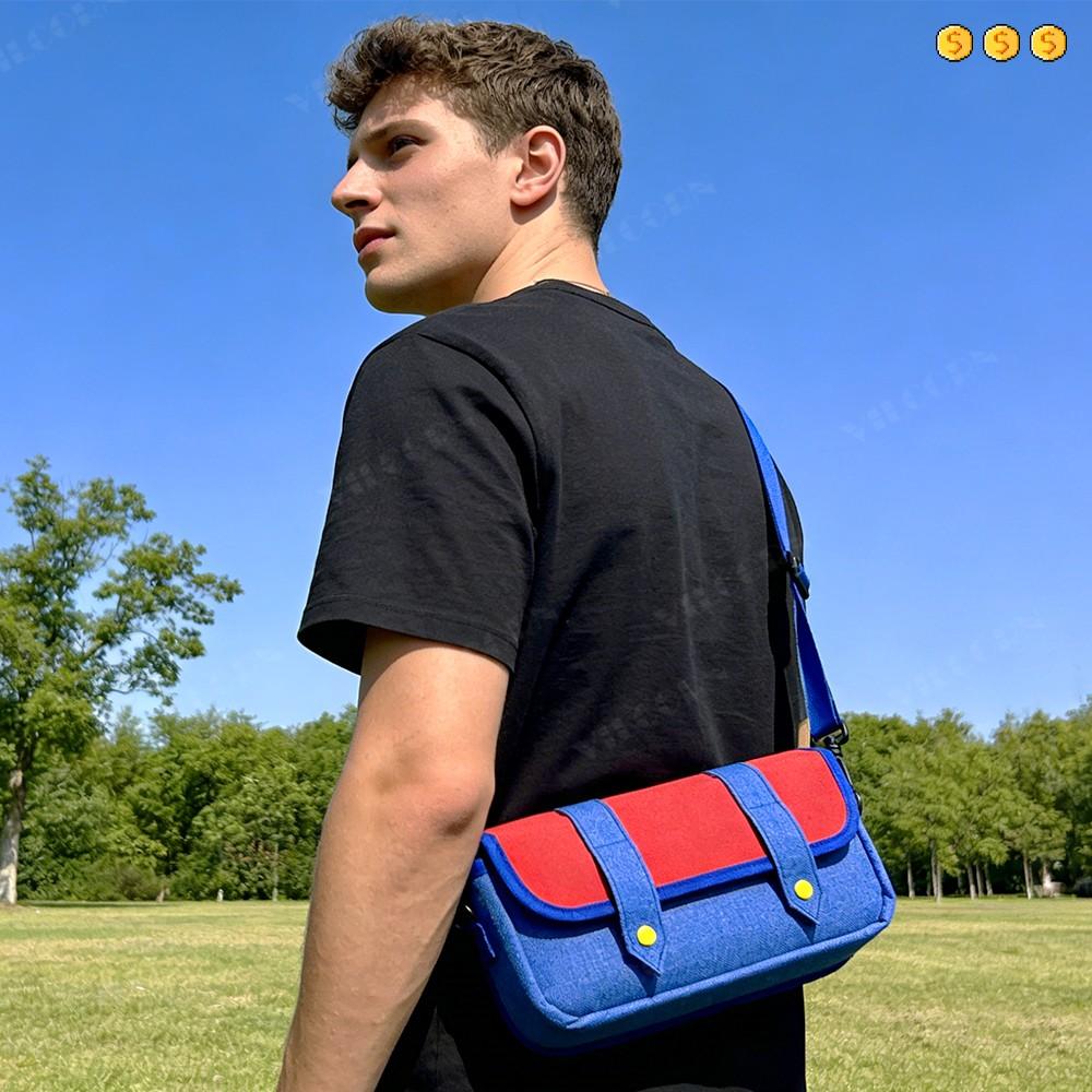Switch2 Crossbody Bag, Game Style Carrying Case with 8 Card Slots, Large Capacity Protective Storage Pouch for Nintendo Switch2 Accessories